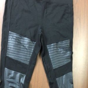 Express Leggings with Faux Leather Detail Size M